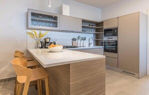 Kühlschrank, Mikrowelle, Herdplatte, Geschirrspüler