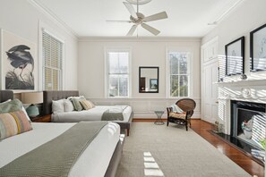 2 bedrooms, desk, iron/ironing board, travel cot