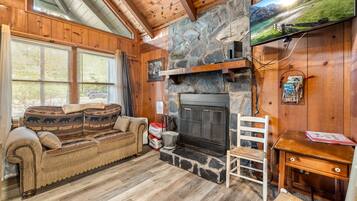 Smart TV, lareira, DVD player