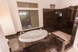 Combined shower/bathtub, jetted bath, eco-friendly toiletries - Dandelion Court- Flower of the desert Near Death Valley & Praire Fire-Gun range (Pahrump)
