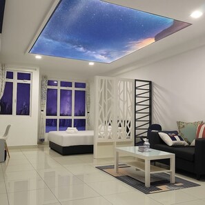 Design Studio | Individually decorated, individually furnished, blackout drapes