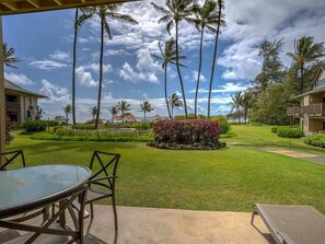 Outdoor dining - 2 Bedroom Ocean View w/Lanai – Kaha Lani 107 (LIHUE)