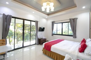 デラックス ダブルルーム | ミニバー、WiFi (無料)、ベッドシーツ