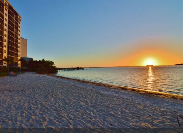 On the beach, sun-loungers, beach towels - PRIVATE BEACH @ Sanibel Harbour Resort Condo 511 - Corner Unit w/ Sunset views (Fort Myers)