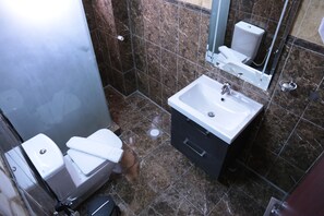 Suite estudio Deluxe | Baño | Regadera, amenidades de baño gratuitas, toallas