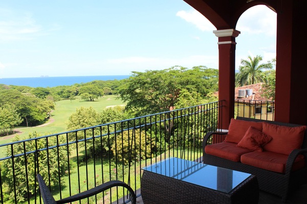 Balcony with Ocean View! Gas grill on balcony.