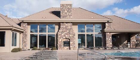 Outdoor pool, a heated pool