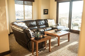 TV, fireplace, DVD player, foosball