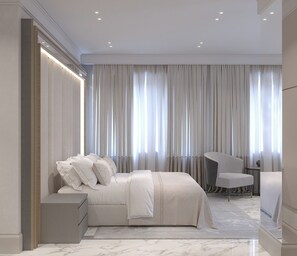 Deluxe Queen Studio | 1 phòng ngủ, bộ đồ giường cao cấp, nệm có lớp đệm bông, minibar 