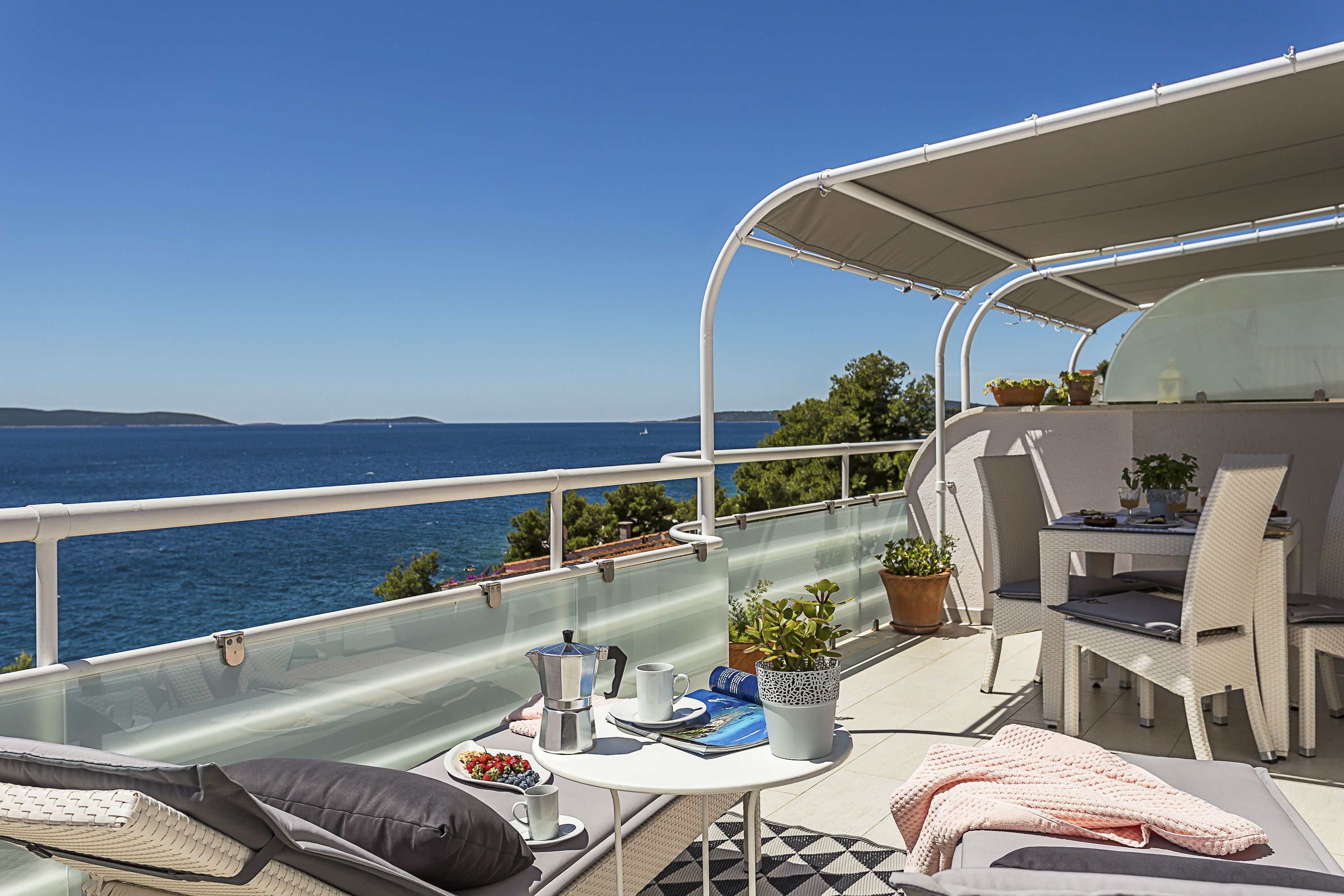 Leilighet – panorama, 2 queensize-senger, ikke-røyk | Balkong