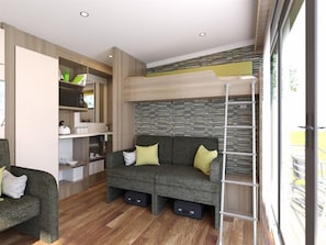 Studio, Multiple Beds, Hot Tub | Living area | TV - Herons Lake Retreat (Mold)