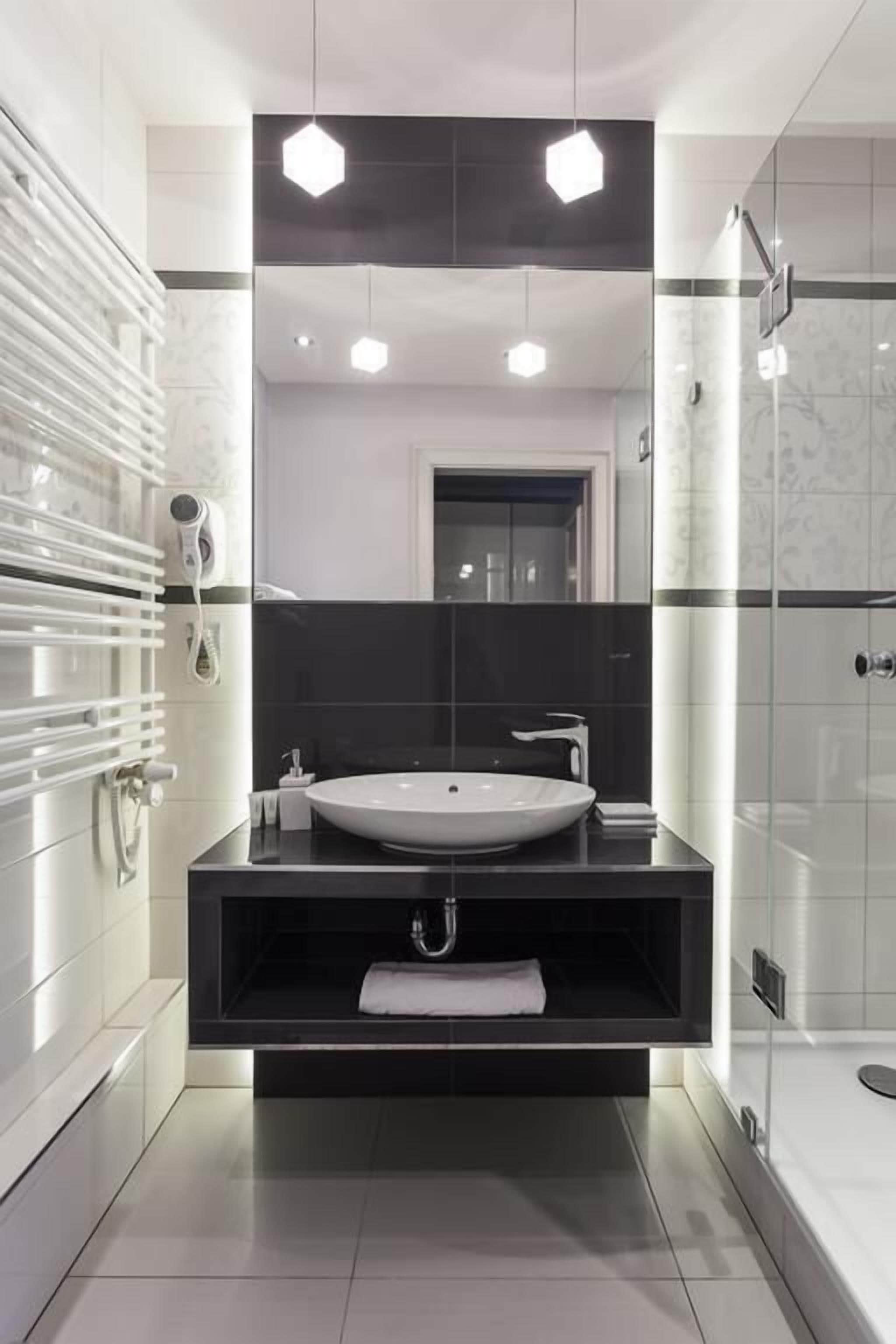 suite | desk, blackout curtains, soundproofing, iron/ironing board