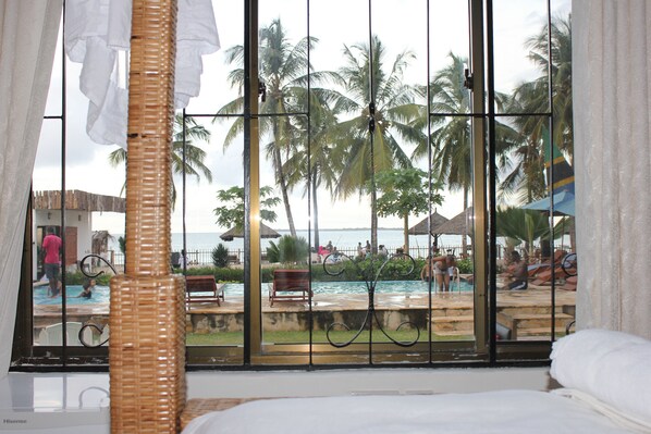 Deluxe-Einzelzimmer, 1 Schlafzimmer, Balkon, am Strand | Strand-/Meerblick