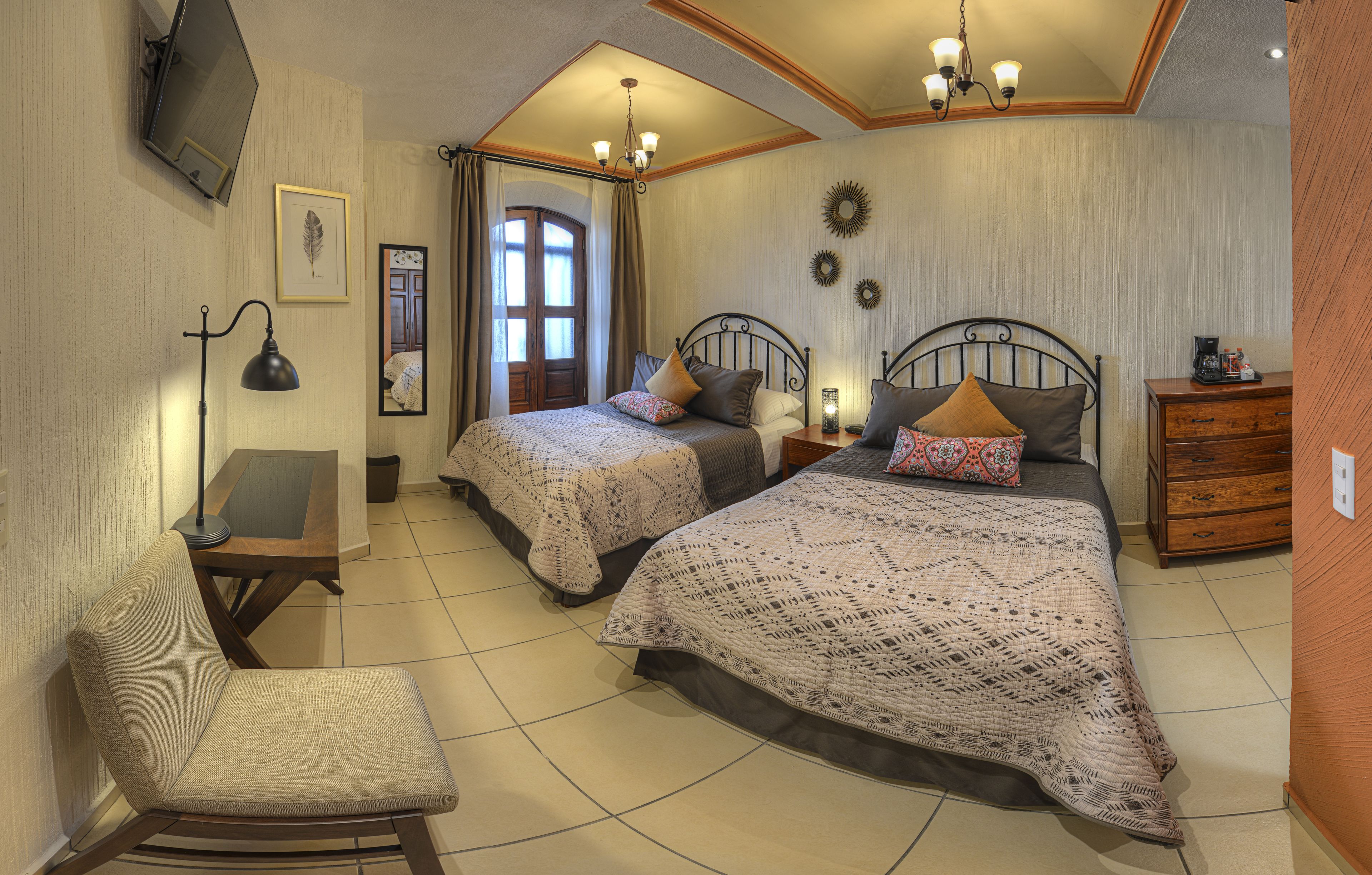 room, 2 double beds, non smoking | in-room safe, desk, iron/ironing board, free wifi