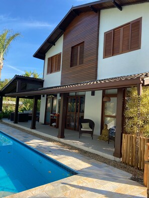 A heated pool