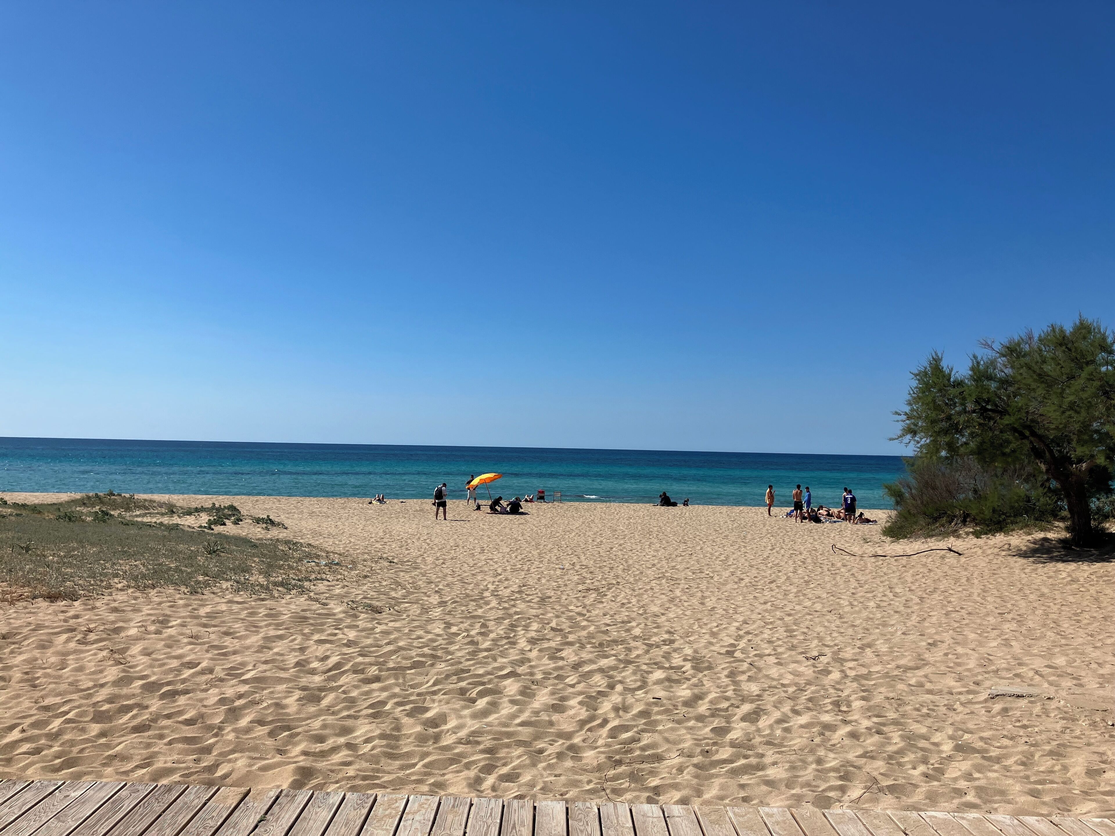 On the beach, beach towels