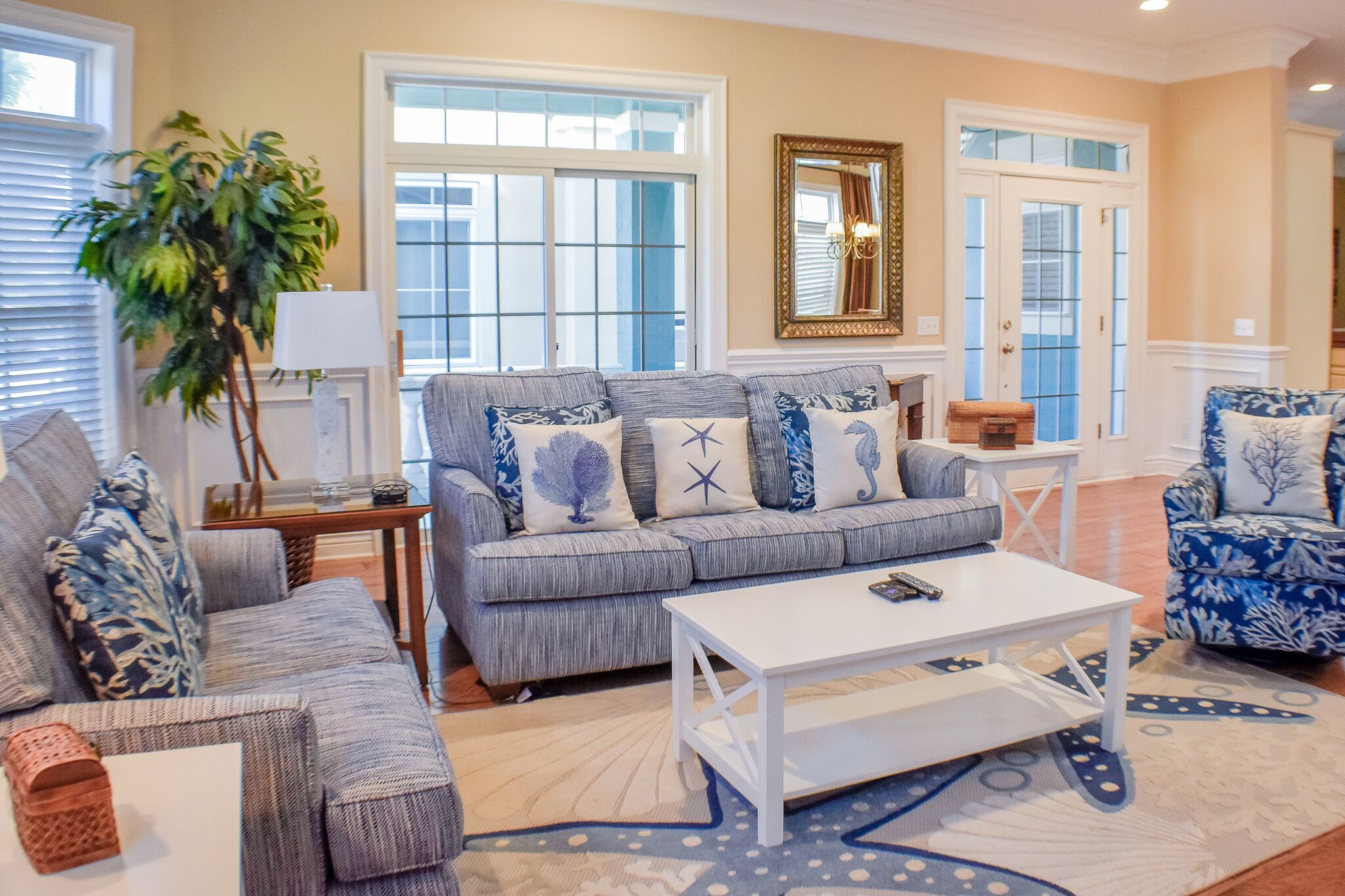 Televisión y chimenea 