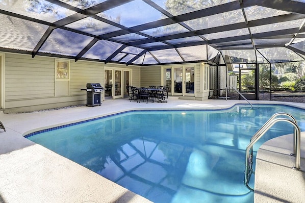 A heated pool