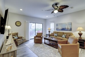 Een flatscreentelevisie