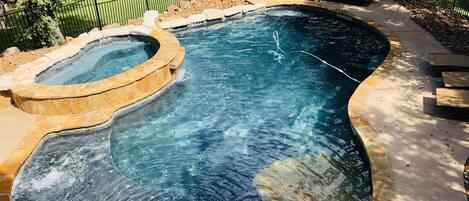 A heated pool