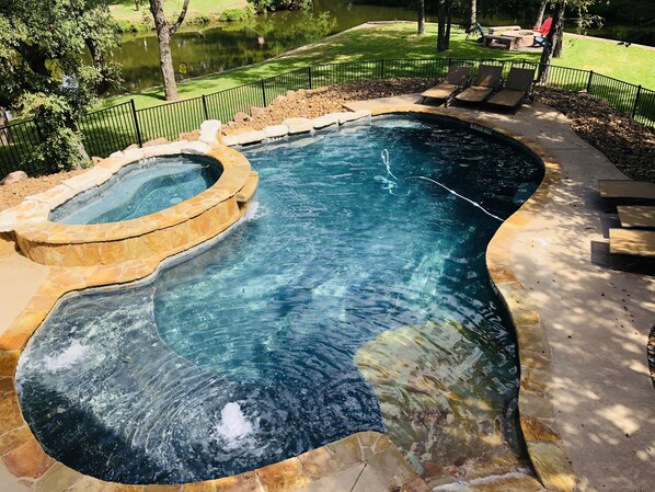 A heated pool