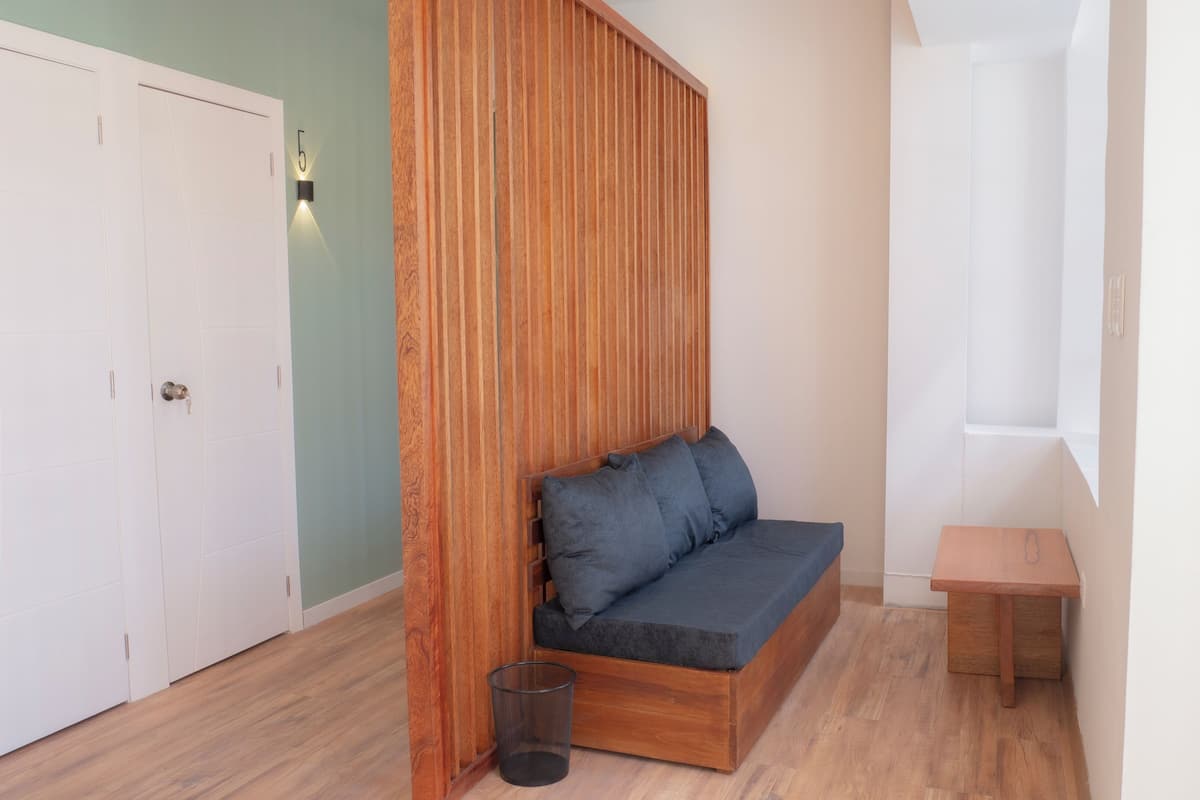 comfort single room | living area | 30-inch smart tv with digital channels, netflix, streaming services