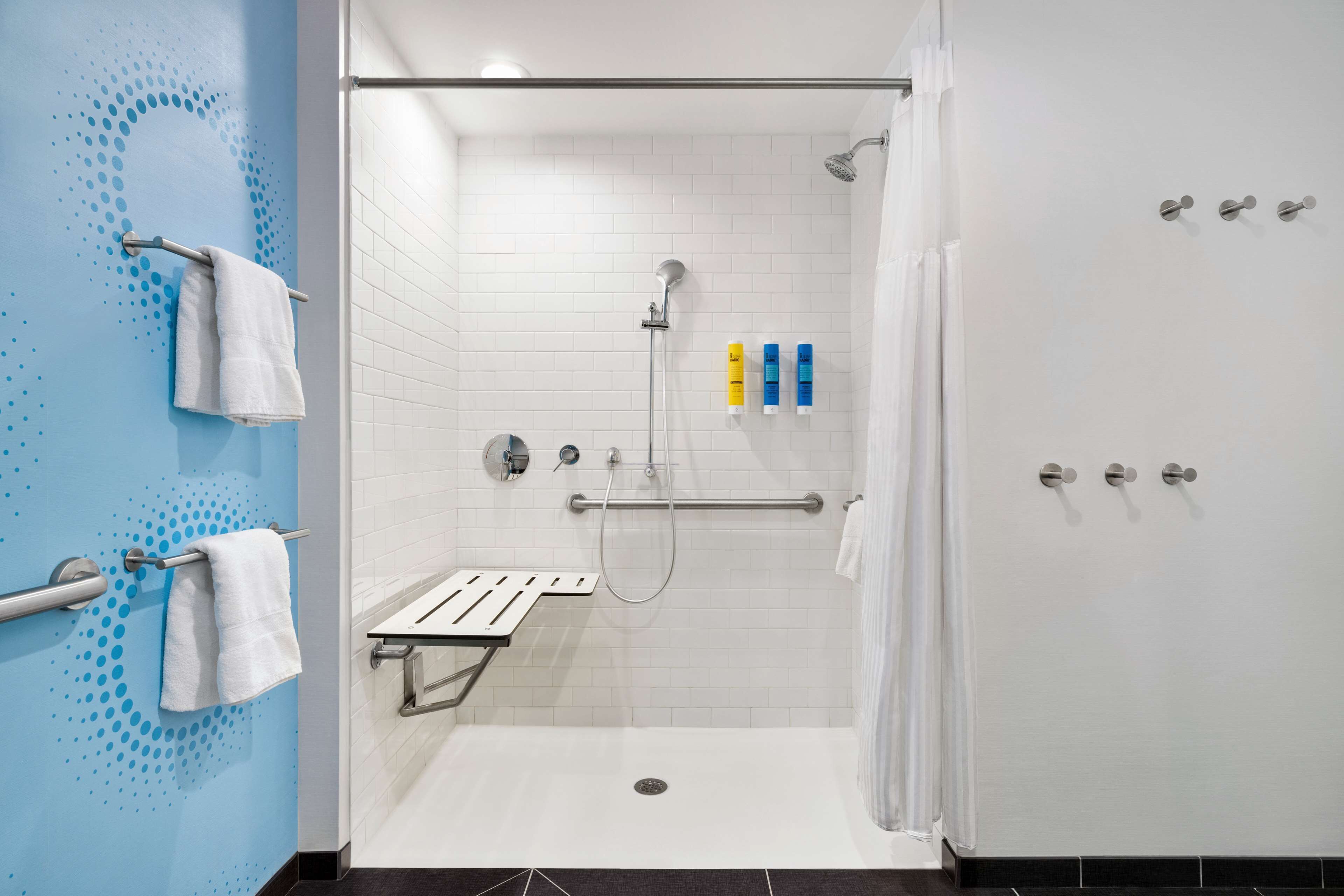 room, 2 queen beds, accessible (roll-in shower, hearing) | bathroom shower