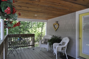 large porch to relax and reflect on your day