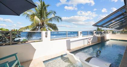 Historic Beachfront Villa, Saltwater Pool & Breathtaking Ocean Views l 14 guests