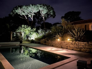Outdoor pool, a heated pool