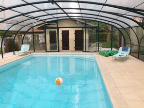 Indoor pool, a heated pool - 3 Bed Gite with Private Pool near Bergerac, Dordogne (Cahuzac)