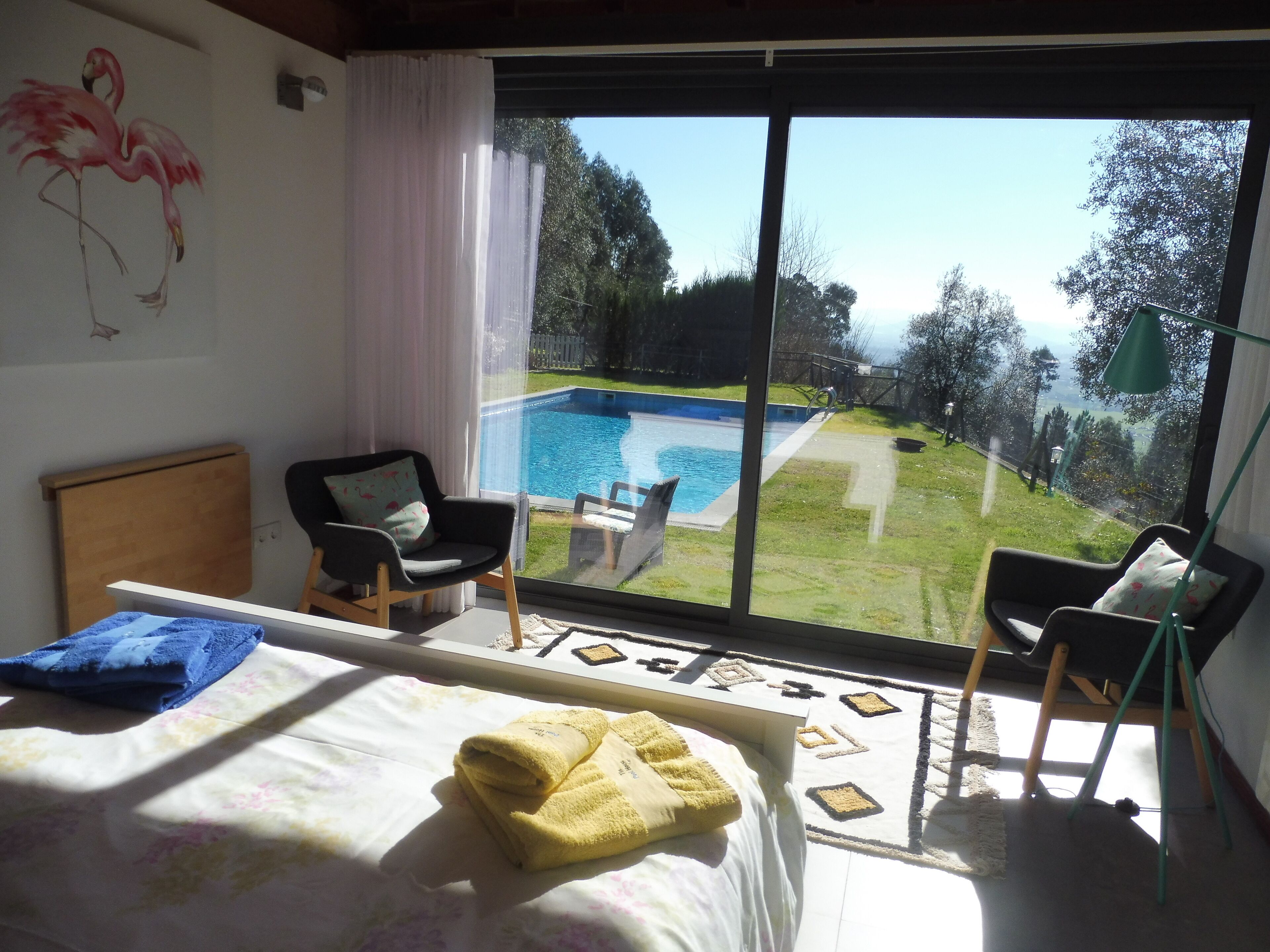 2 bedrooms, desk, iron/ironing board, travel cot