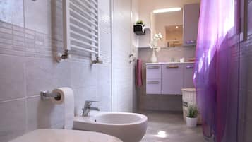 Hair dryer, towels