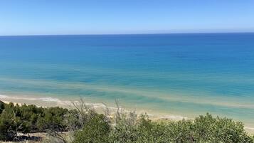 Plage à proximité, chaises longues