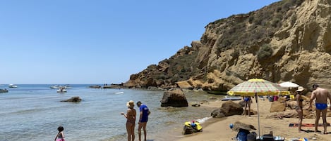 Beach nearby, sun-loungers