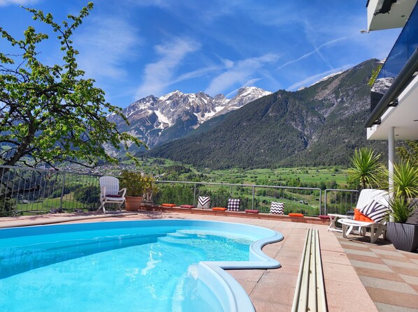 Outdoor pool, a heated pool