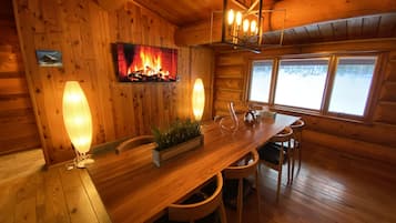Traditional Cabin, Multiple Beds, Non Smoking, Mountain View | Living area | 42-inch LCD TV with digital channels, TV, heated floors