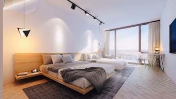 Chambre Double Deluxe, 2 grands lits, non-fumeur, vue montagne