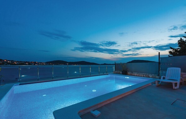 A heated pool