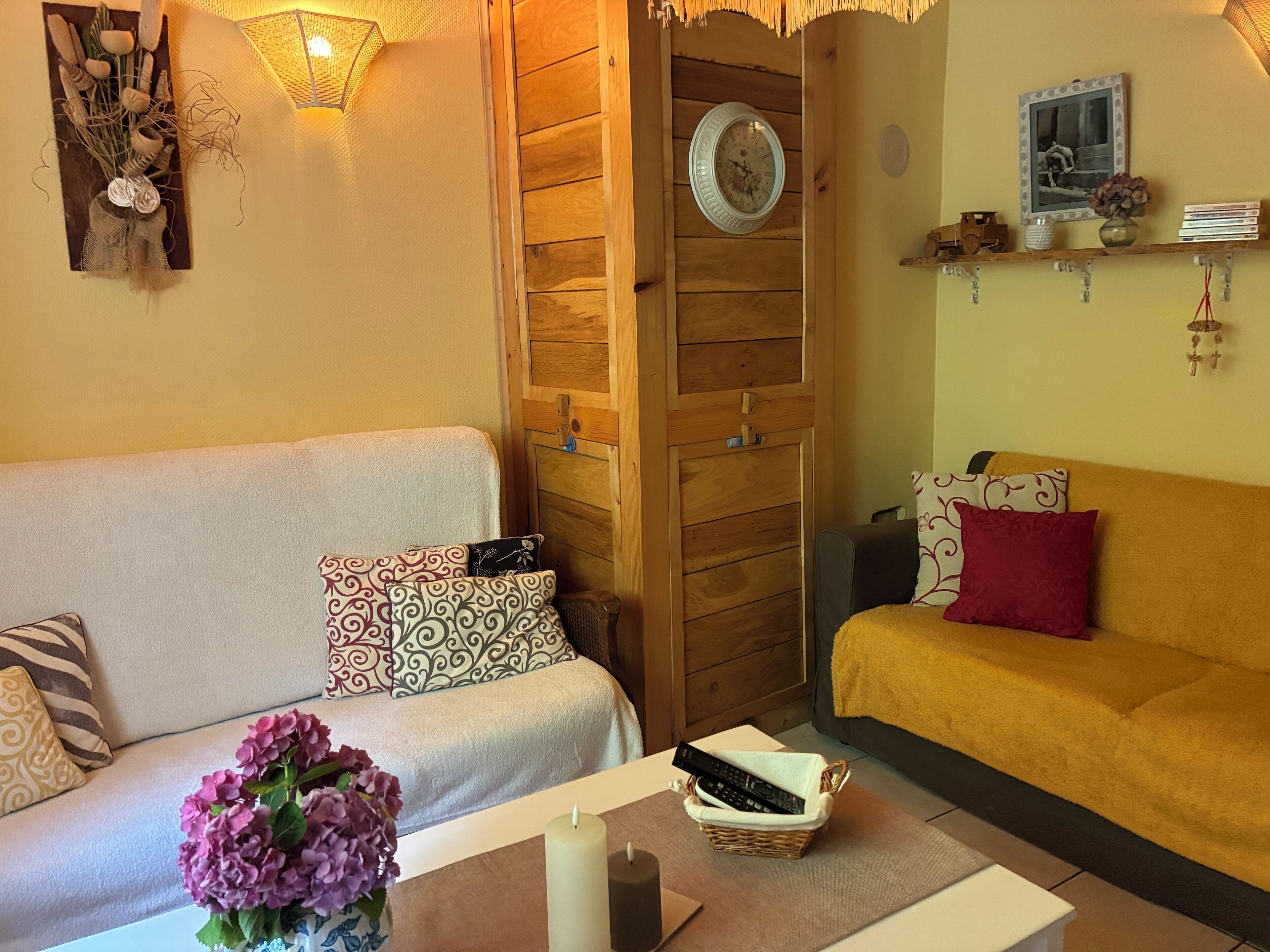 Fernseher, DVD-Player, Bücher