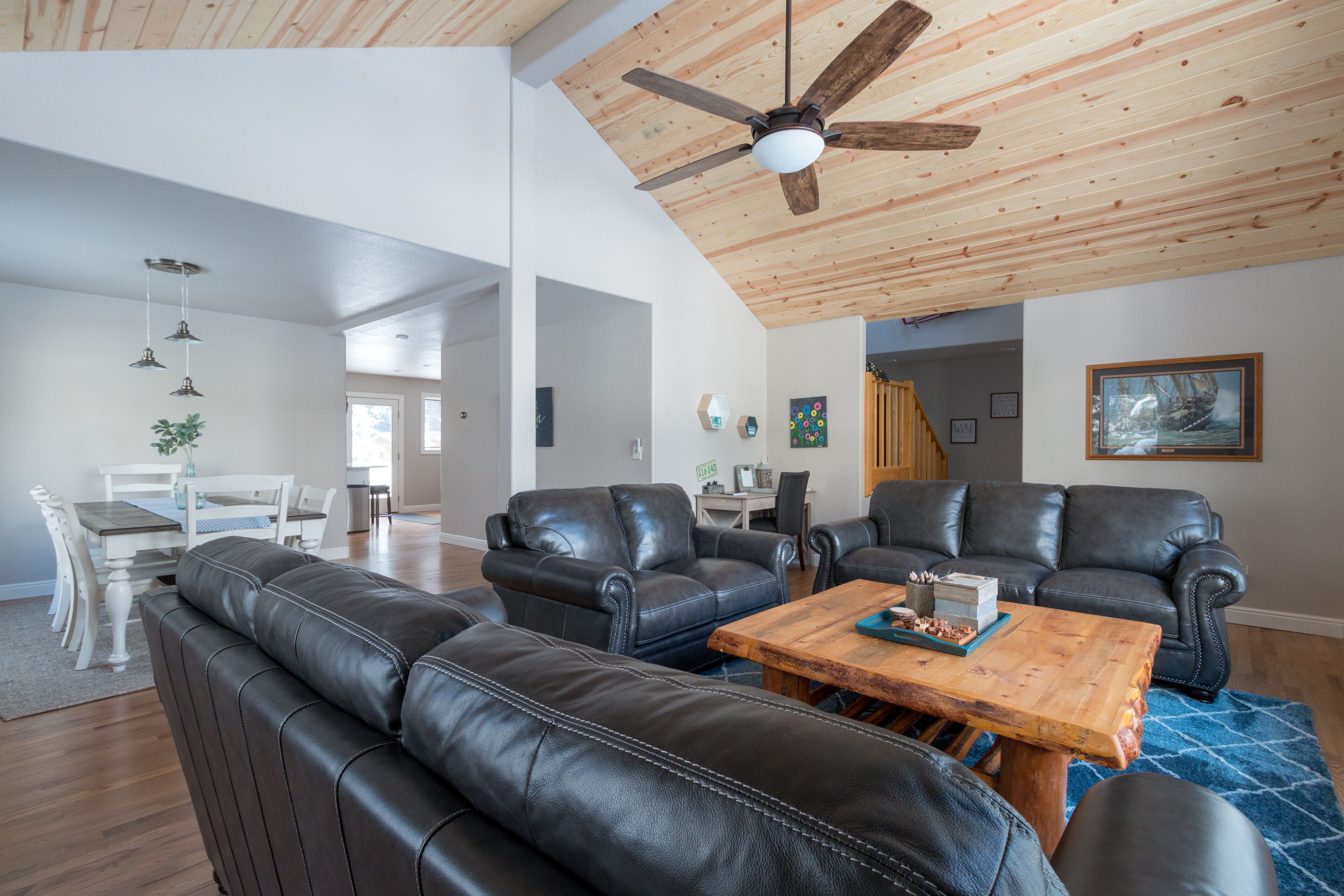 TV, fireplace, video games, DVD player