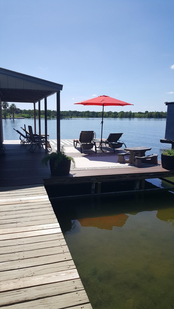 Property grounds - Lake LBJ waterfront house in a large quiet cove - SUP boards, kayak, great view! (Granite Shoals)