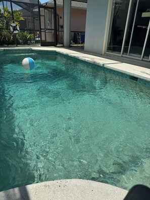 Outdoor pool, a heated pool