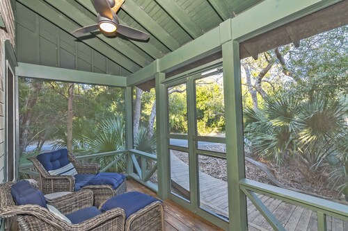Oasis in cape fear station forest with wildlife views
