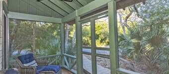 Oasis in cape fear station forest with wildlife views