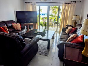 TV connectée, lecteur de DVD, livres, vidéothèque