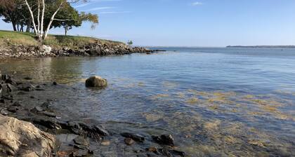 Oceanfront Condo overlooking Rockland Harbor and pier. Permit#STR22-30