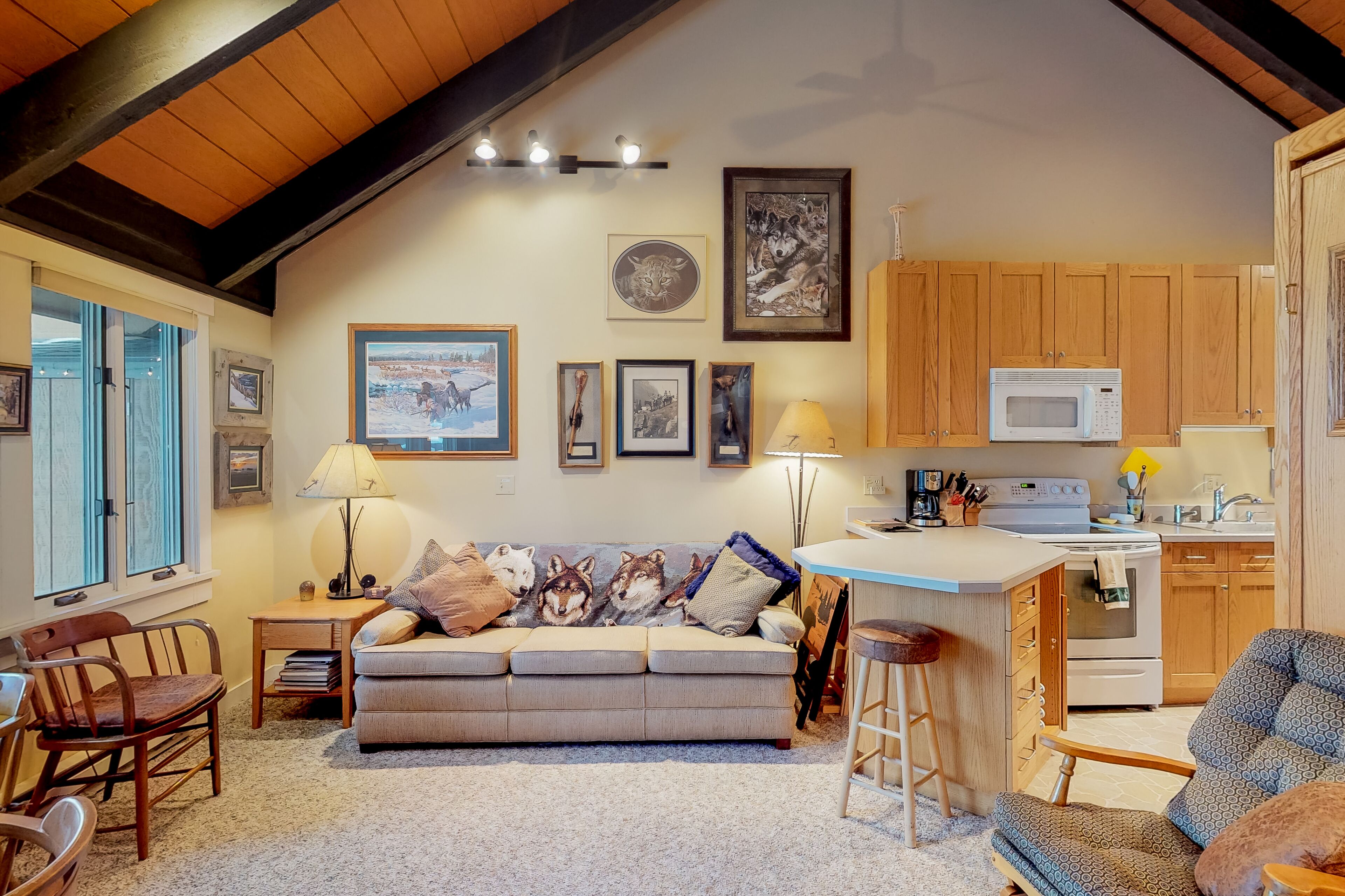 Fernseher, Kamin, DVD-Player