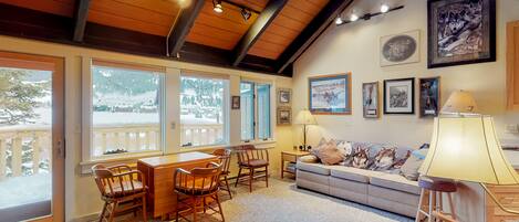 Télévision, cheminée, lecteur de DVD