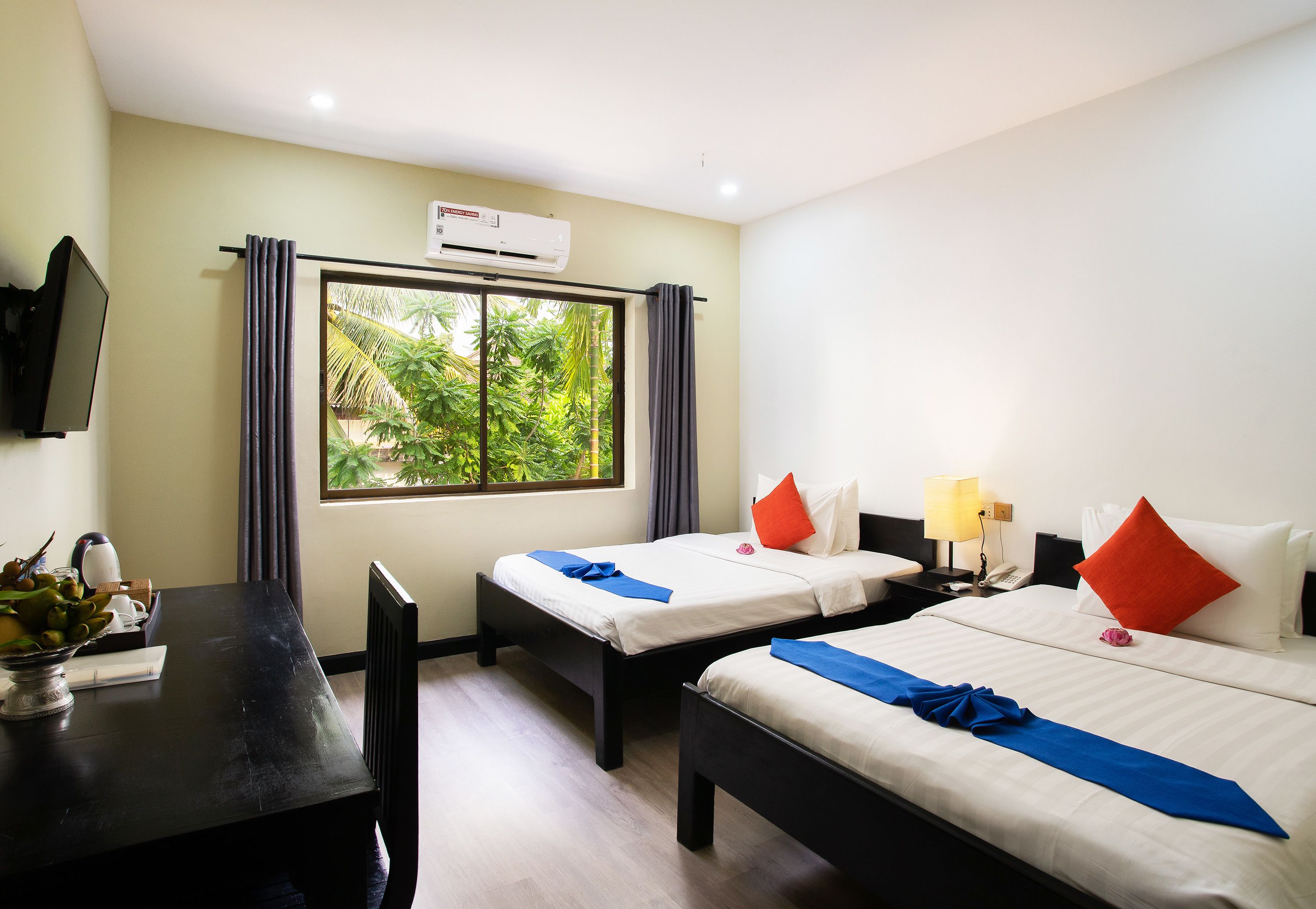 superior twin room | in-room safe, individually furnished, desk, blackout curtains